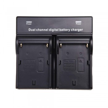 Double Twin AC Battery Charger Sony NPF330 NP-F530 NP-F550 NP-F570 NP-F770 NP-F970 DSR-PD100AP DSR-PD150 DSR-PD150P DSR-PD170 DSR-PD170P DSR-PD190P HVR-M10P HVR-M10U