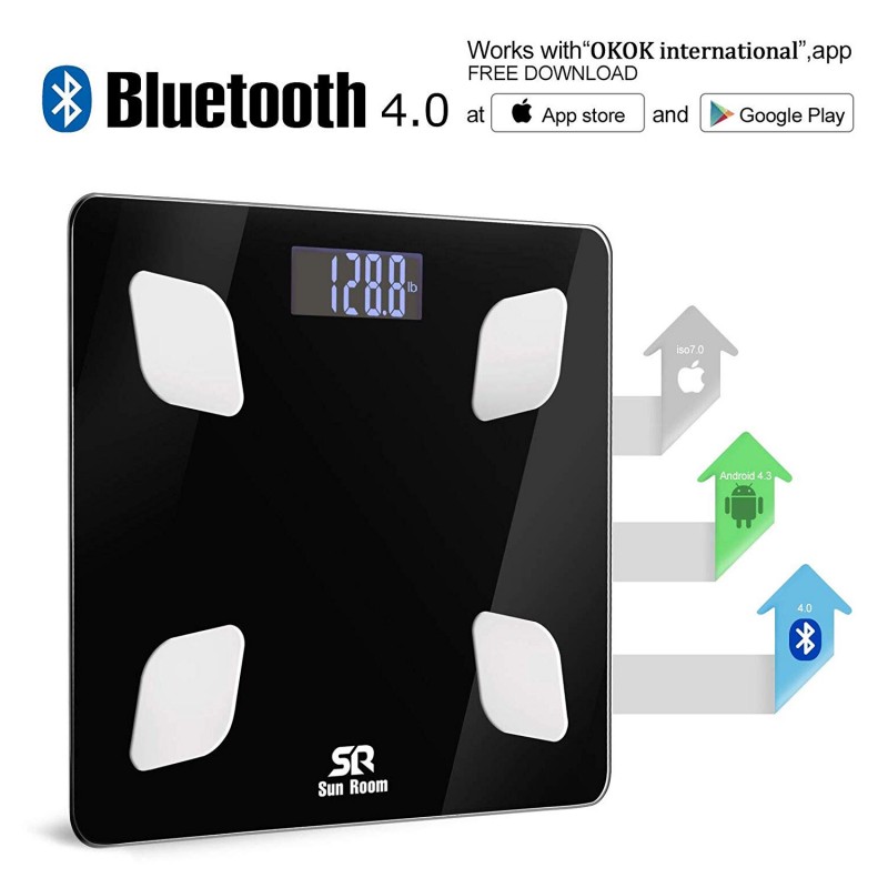 Fittrack Beebo Family Smart Scale (Digital) - Measure BMI Weight and Body Fat - Infant and Pregnant Bluetooth Glass Bathroom